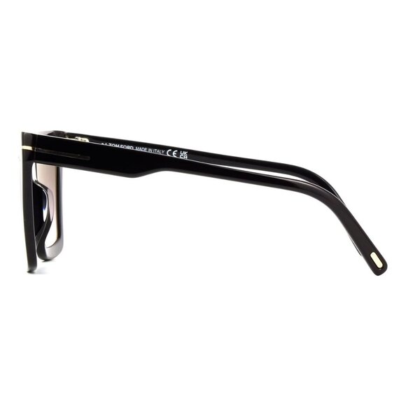 A0914Z New TOM FORD Eden Black Square FT1110/S 01B Sunglasses Women - Picture 3 of 4